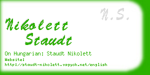 nikolett staudt business card